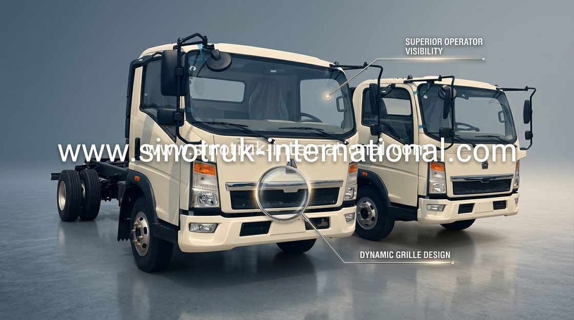 12 Tons HOWO Light Duty Commercial Trucks White Color 116HP Engine 4×2 Drive