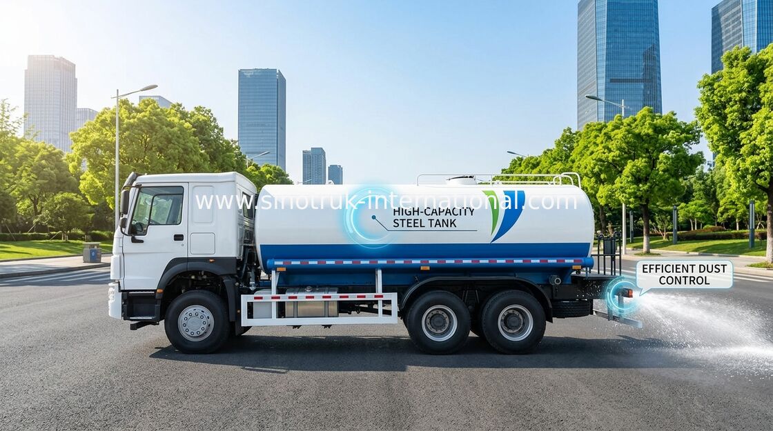 SINOTRUK HOWO Sprinkler Water Tank Truck 10-25CBM 6 X 4 Euro 2 400HP