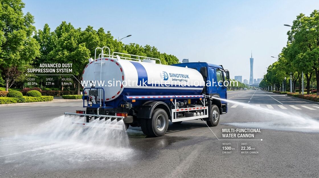 SINOTRUK HOWO Water Tank Truck 4x2 RHD 300HP 10CBM For Durable Water Transportation