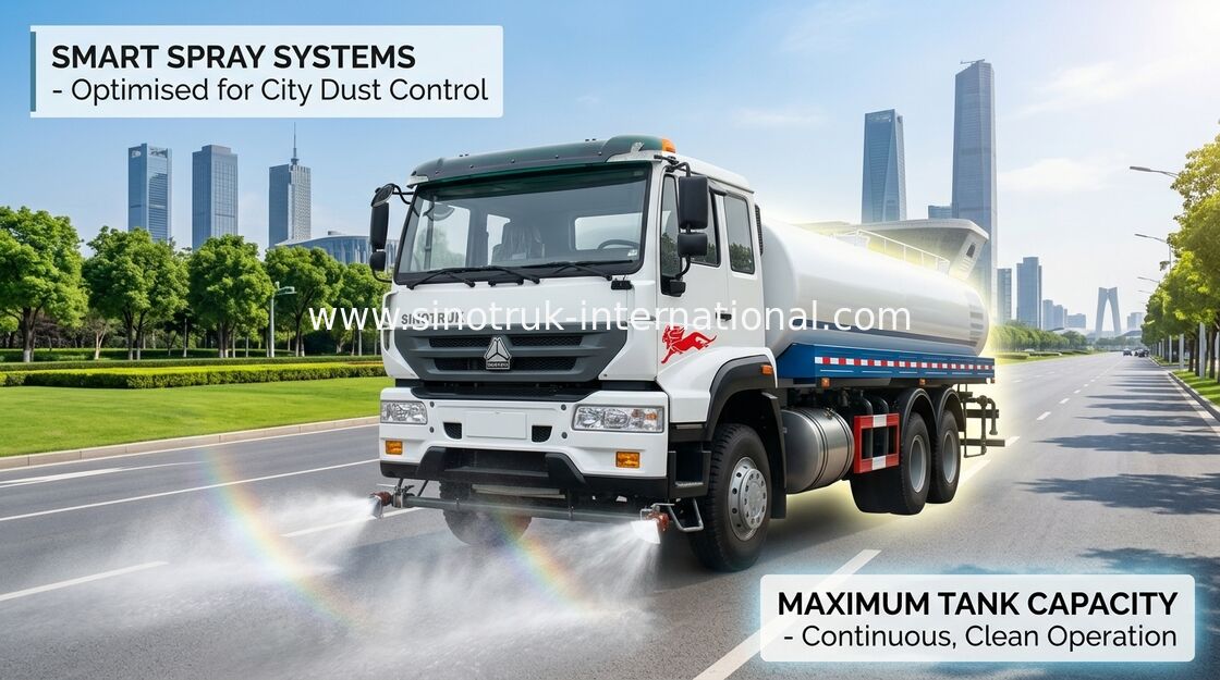 High Performance 19CBM Water Sprinkler Truck With Internal Anti - Corrosion Treatment