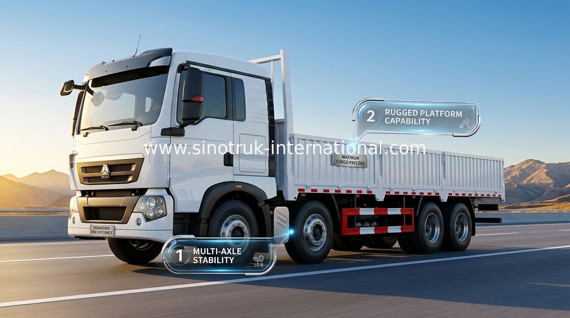 SINOTRUK HOWO Cargo Truck 25 Tons 6X2 LHD Euro2 290HP for Logistics ZZ1257M56C7C1A