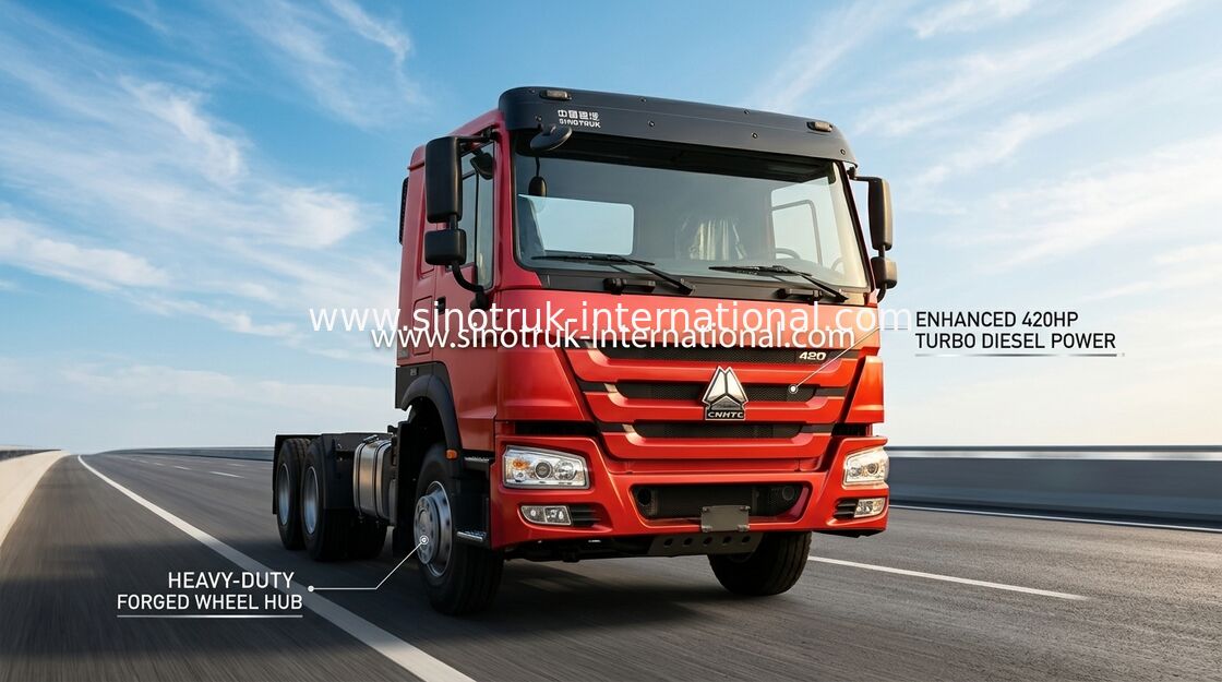 Sinotruk Howo Tractor Truck Brand New 430Hp Lhd 10Wheels  6 × 4