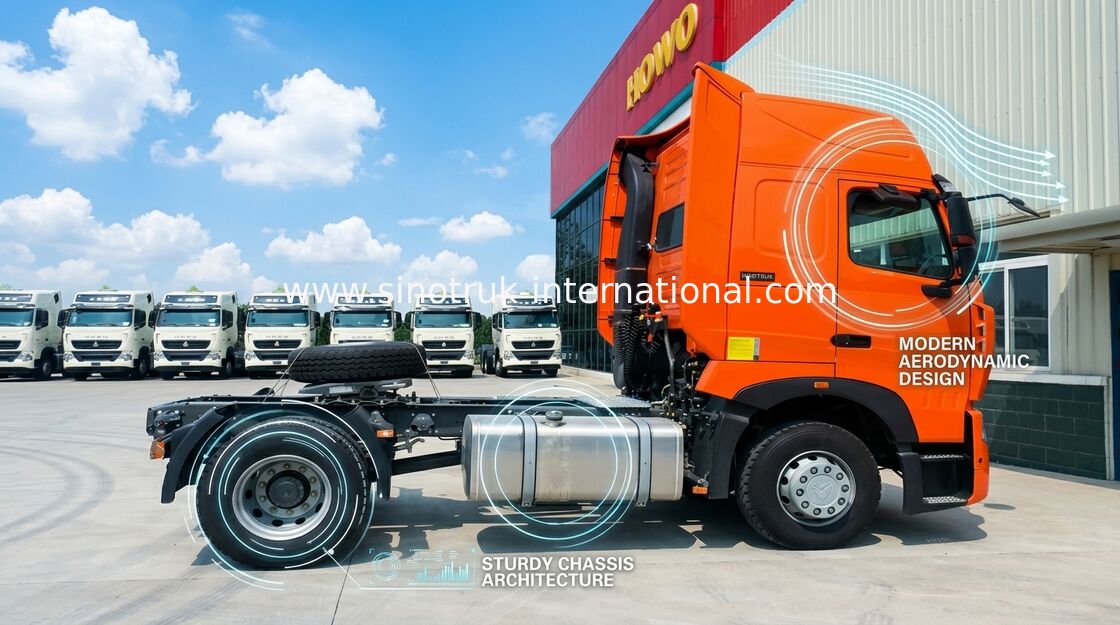 Strong Engine Euro 2 International Tractor Trailer For 30 -40 Tons Traction Capacity
