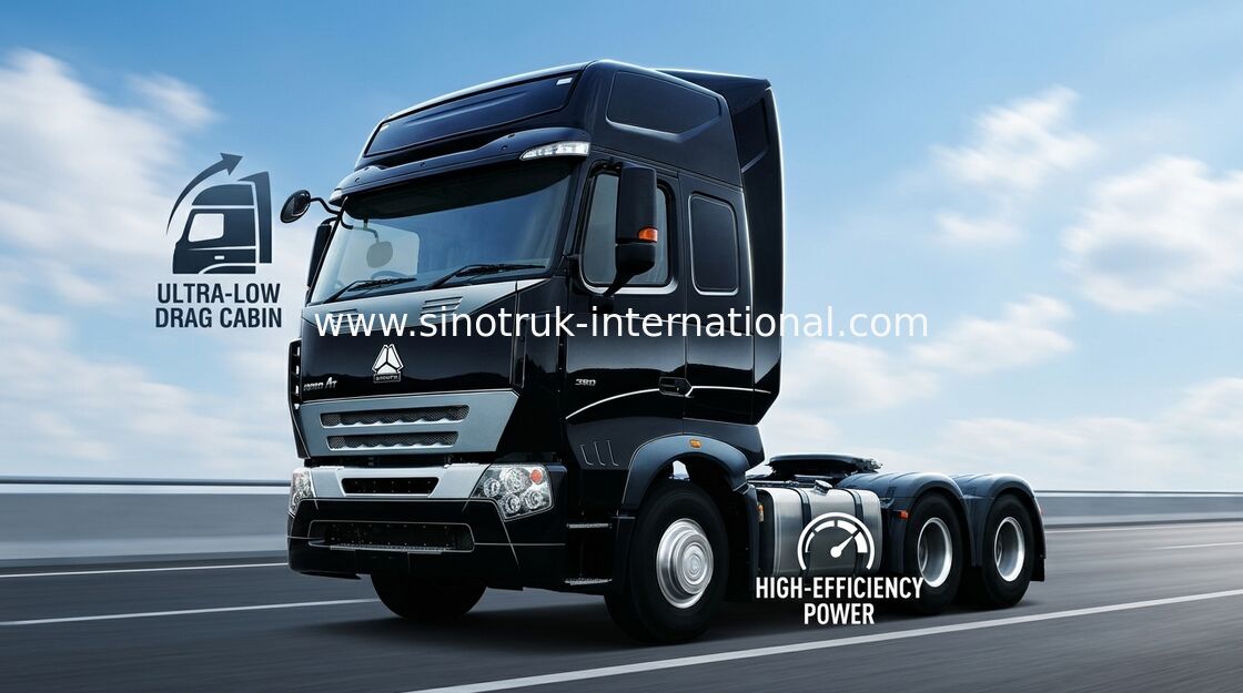 A7 Tractor Truck LHD 6X4 Euro 2 371 HP With Power Assisted Hydraulic Steering