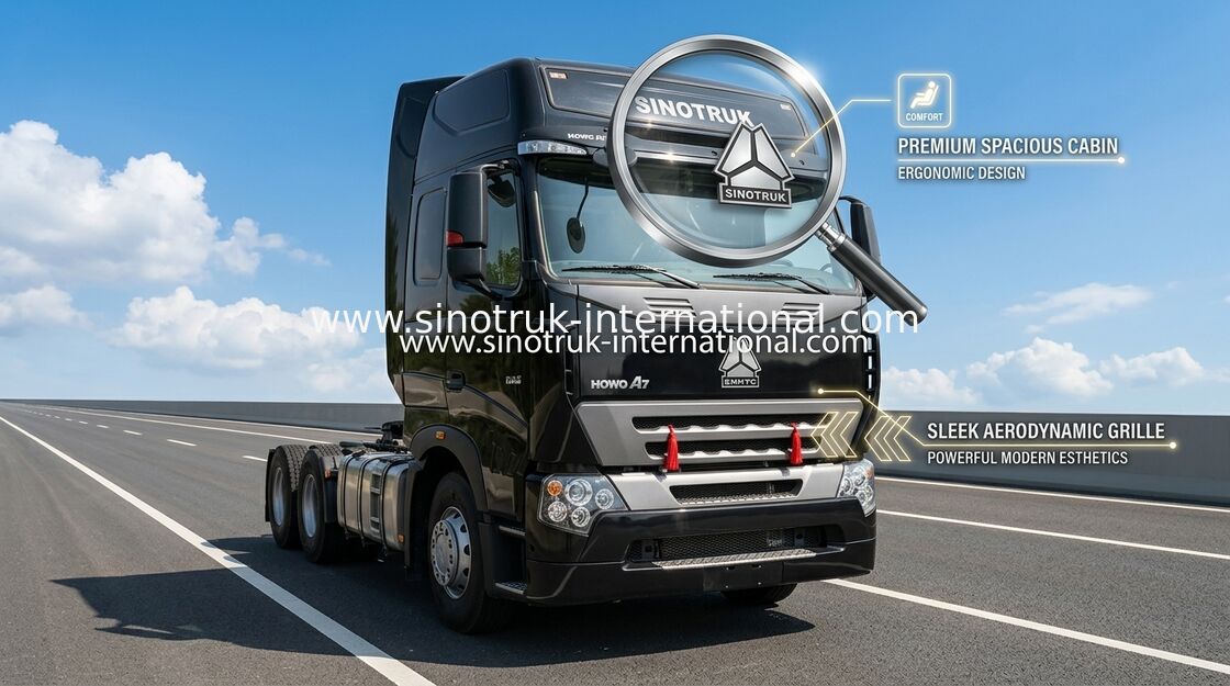 High Performance D12.38 / 380HP HOWO Tipper Tractor Truck Approved ISO