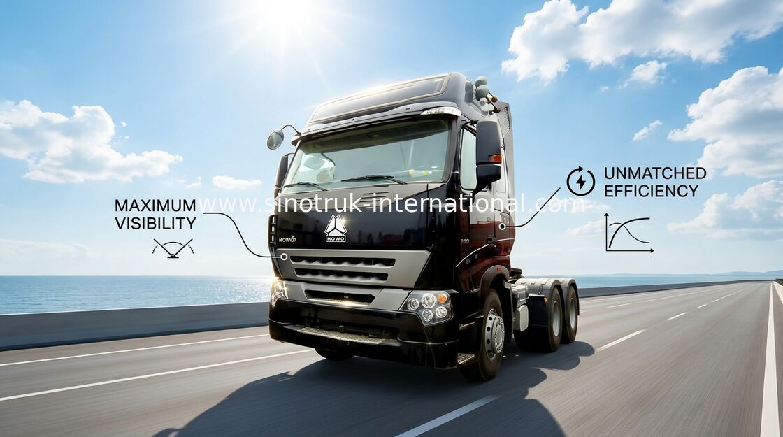 6X4 HOWO Heavy Duty Tractor Trucks , 4 Stroke Electronic Fuel Injection Diesel Engine Tractors And Dump Trucks