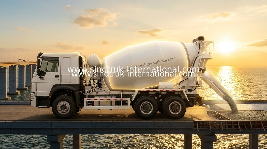 SINOTRUK HOWO 6×4 10 Wheels Concrete Mixer Truck 400 HP High Efficiency LHD