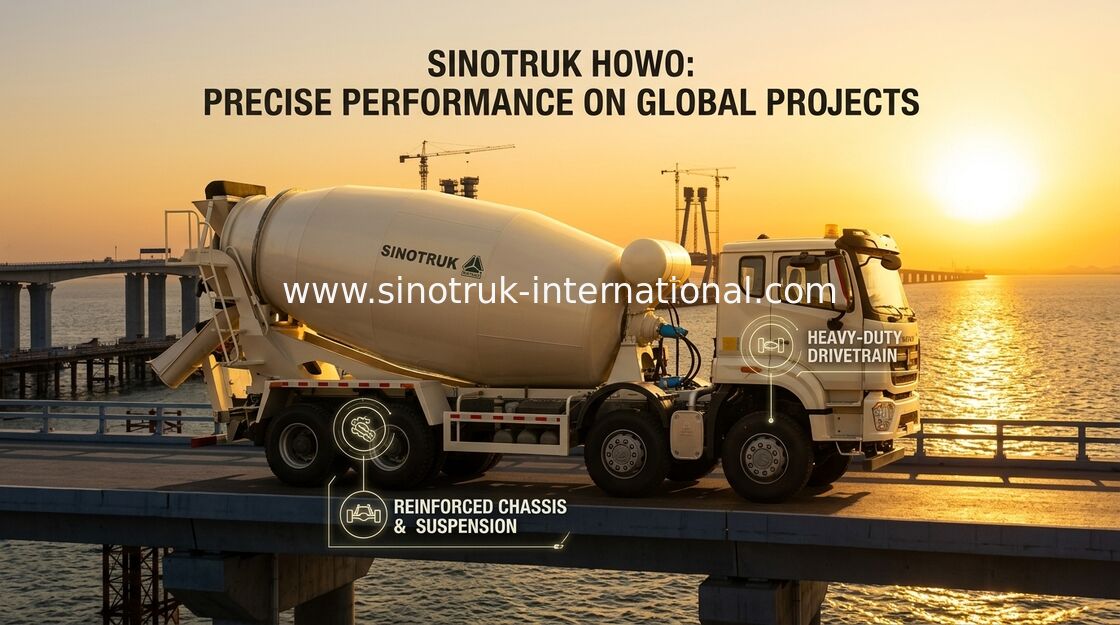 New Howo Concrete Mixer Truck 10-20CBM 8 X 4 Euro 2 380Hp Construction
