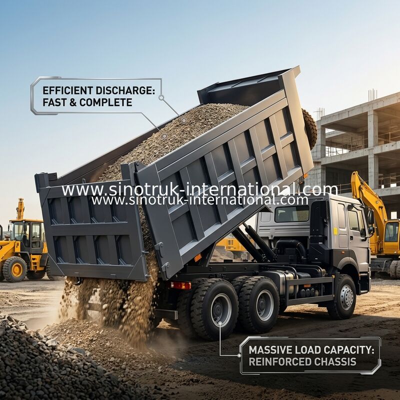 Heavy-Duty 50-Ton Dump Truck: 6x4 Chassis, 20CBM U-Shaped Box & 371HP Engine