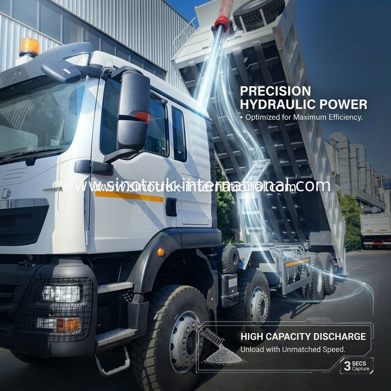 26.91CBM Powerful HOWO TX 8x4 Tipper Dump Truck With 12.00R20 Wheel