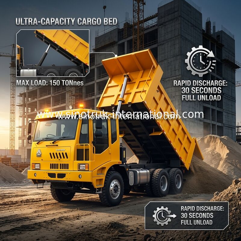 Versatile Heavy-Duty Hauler with Cargo Box Dimension 5800*3200*1800mm and Truck Cabin HW7D