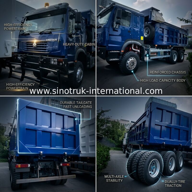 SINOTRUK HOWO Ghost Face Tipper Dump Truck LHD 6×4 371HP 20CBM