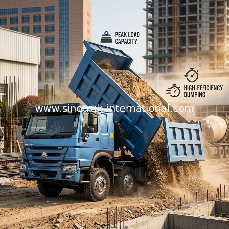 Tipper Truck SINOTRUK HOWO 380HP 12 Wheels LHD 31 Tons 20-30CBM ZZ3317N3567B1R