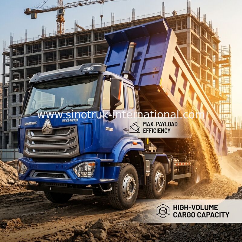 HW19710 Transmission HOWO NX Dump Truck For Mining And Construction Work
