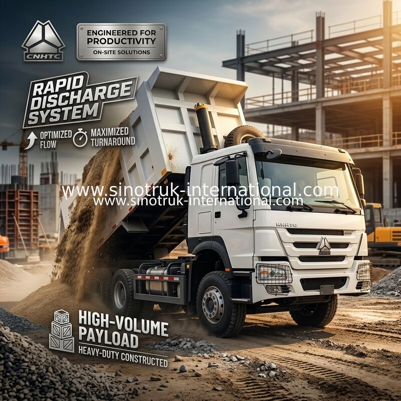 Large Capacity 27 Cubic Meters 4 Axle Dump Truck 400 Horsepower For Efficient Operation