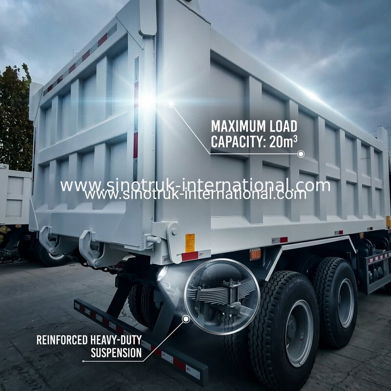 SINOTRUK HOWO 400HP Tipper Dump Truck For Construction A7 Military Bumper Warning Light