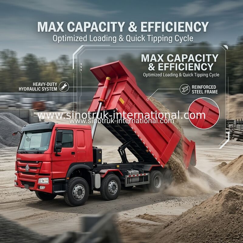 Tipper Dump Truck SINOTRUK HOWO A7 8X4 For Construction ZZ3317V3567B1