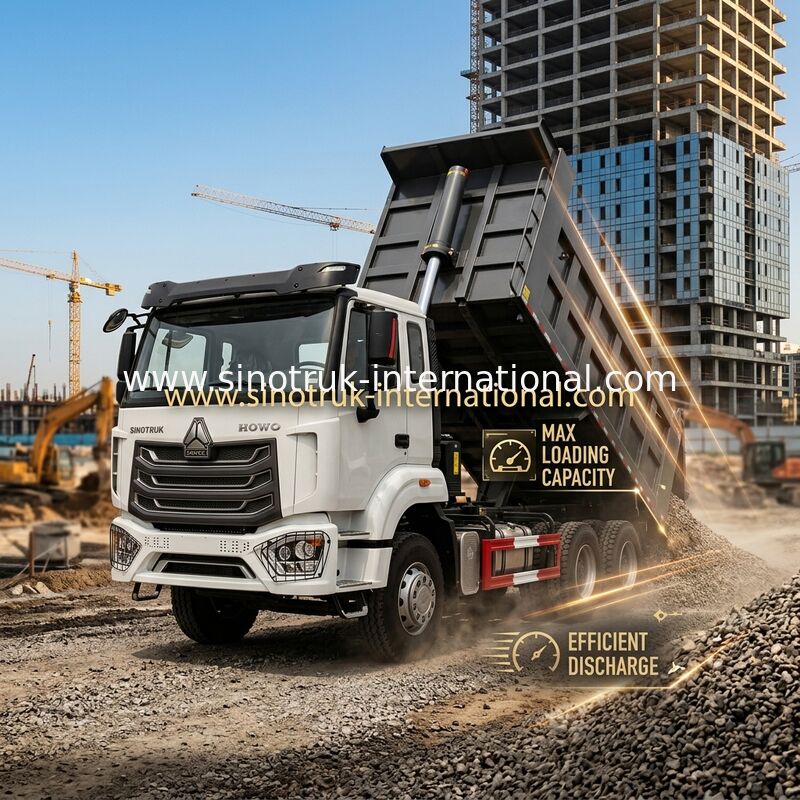 SINOTRUK HOHAN Howo Tipper Dump Truck Chassis Weichai Engine 6 × 4 LHD ZZ3257V384JB1 Model