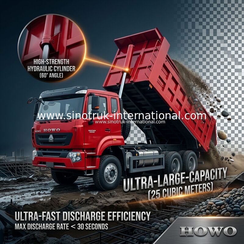 SINOTRUK HOHAN New Howo 6X4 RHD 10 Wheels With Tarpaulin Reinforced Hard Rear Door Efficient Transport