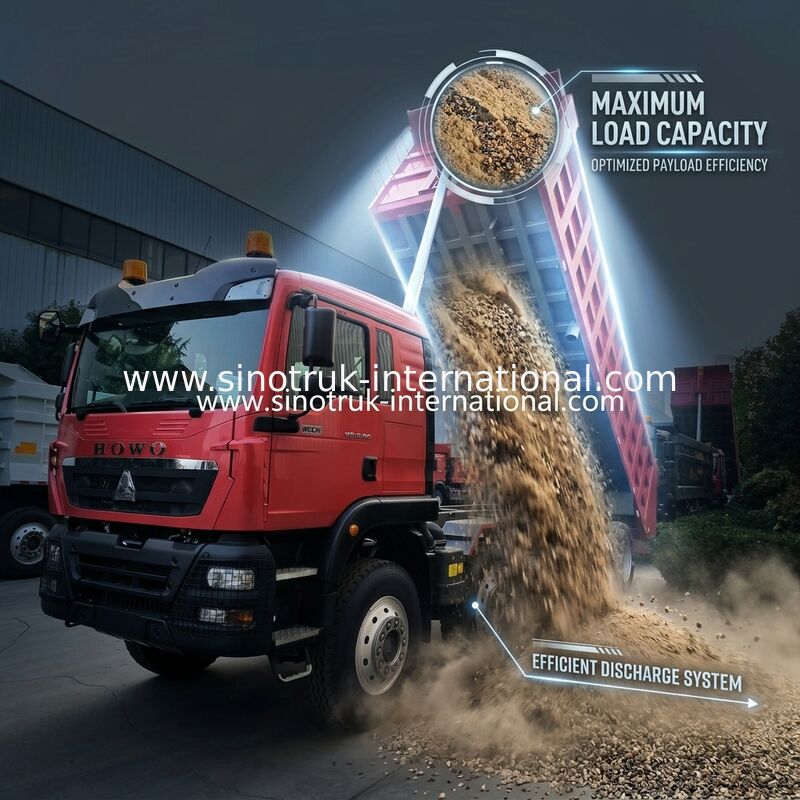 8 × 4  Lhd 12 Wheels Sinotruk Tipper 400Hp Euro 2