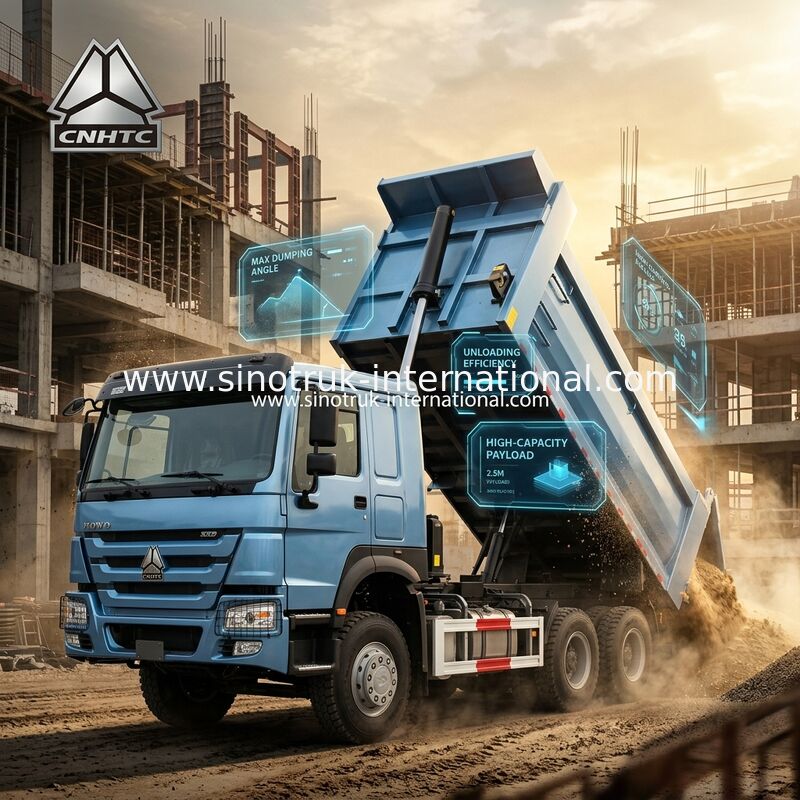 Blue U-Trough Dumper (20CBM, 6×4, 380HP): Standout Advantages for Quick Material Discharge