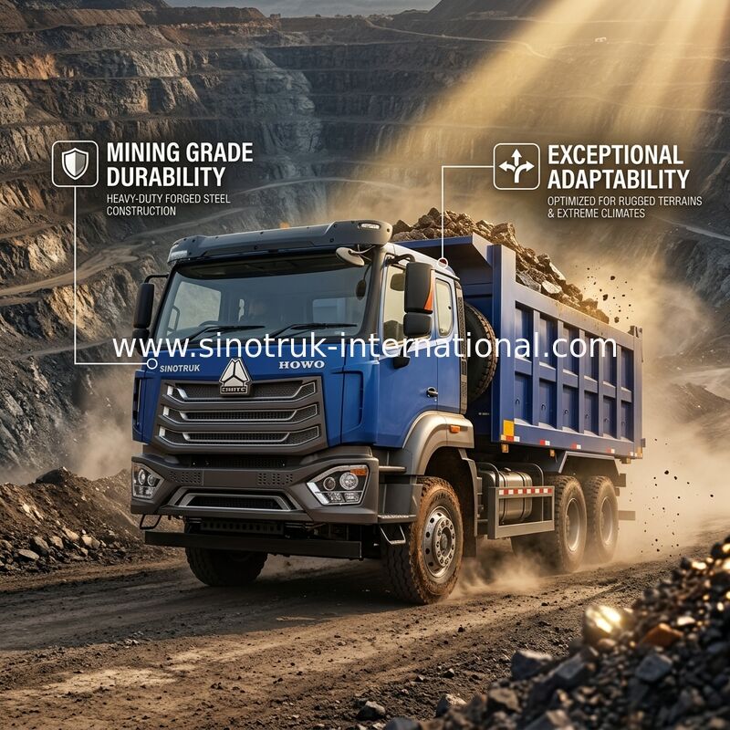 Tipper Truck SINOTRUK HOHAN 371HP 10 Wheels LHD 40 Tons 20-30CBM ZZ3317N356JB1