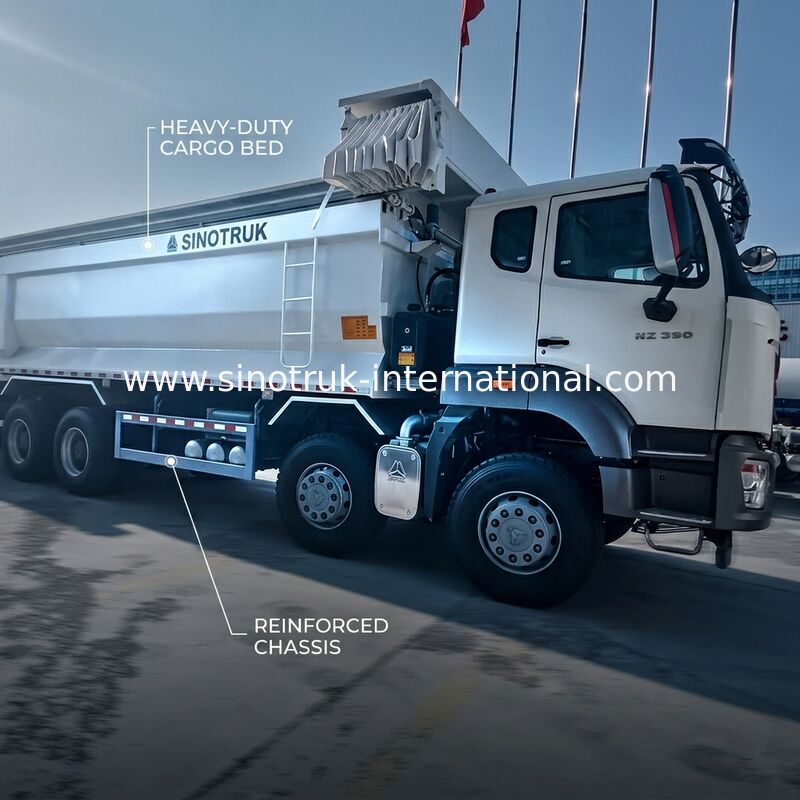 Sinotruk HOHAN New HOWO 8X4 Dump Truck 380hp 12 Wheels White H77L ZZ3317V386JB1R U Type