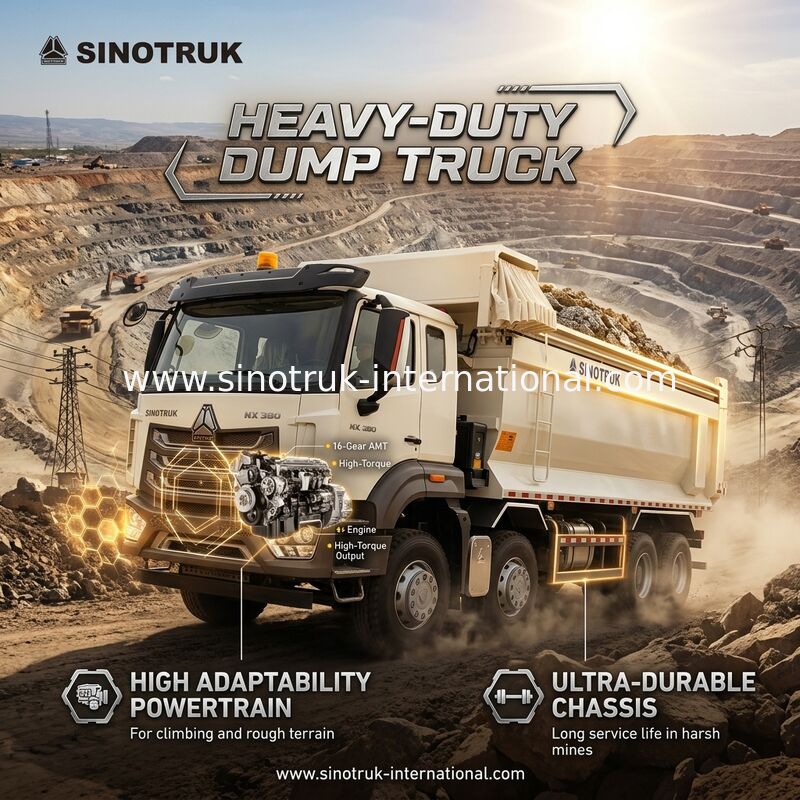 ZZ3317V386JB1R High Horsepower Low Fuel Consumption 380HP White U-type   HOWO Tipper Truck