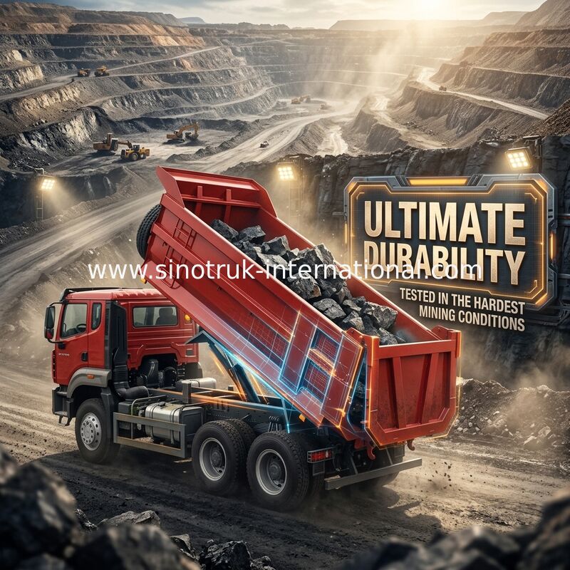 SINOTRUK HOWO N7 Tipper Dump Truck 6 × 4 10 Wheels 380Hp For Export U Type Easy To Unload