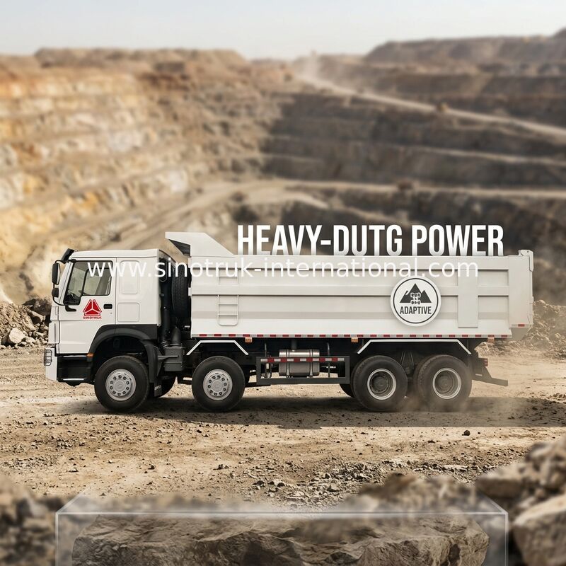 SINOTRUK HOWO Mining Tipper Dump Truck 12Wheels 400Hp 8 × 4 U type
