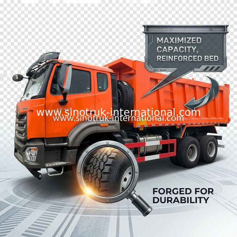 Sinotruk Hohan Tipper Dump Truck N7 6 × 4 10 Wheels 380Hp Lhd Or Rhd