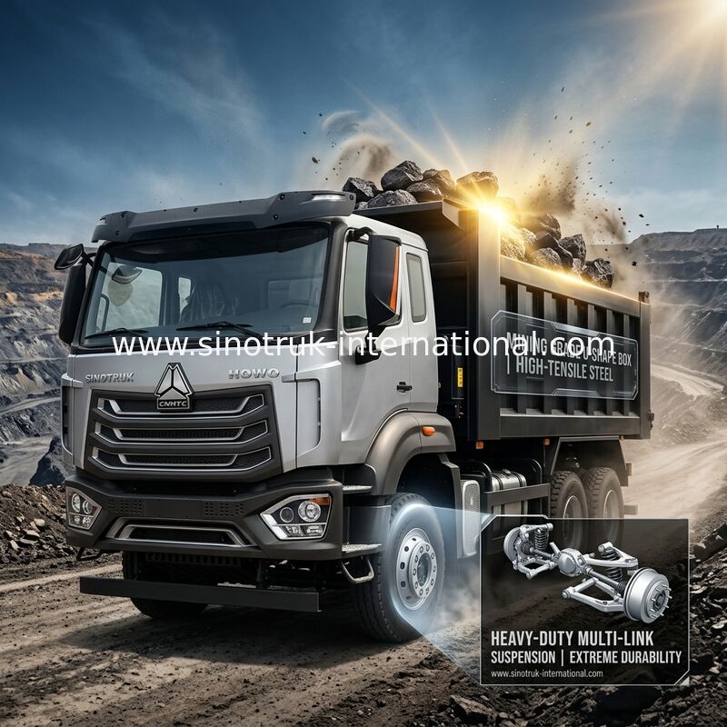 SINOTRUK HOWO N7 Cab Tipper Dump Truck LHD 6X4 400HP Diamond Silver