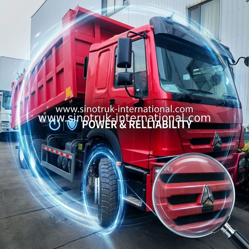 Sinotruk Howo Tipper Dump Truck 380Hp 6 × 4  With Hyva Hydraulic Cylinder For Mining