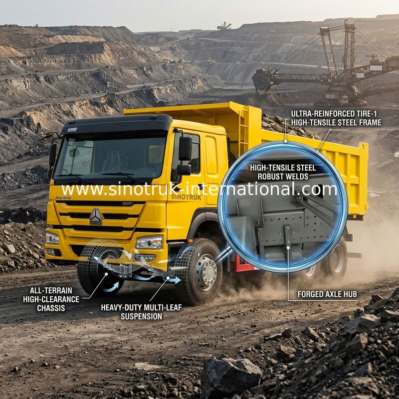 10 Wheels High Horsepower 400HP HOWO Tipper Dump Truck Low Fuel Consumption