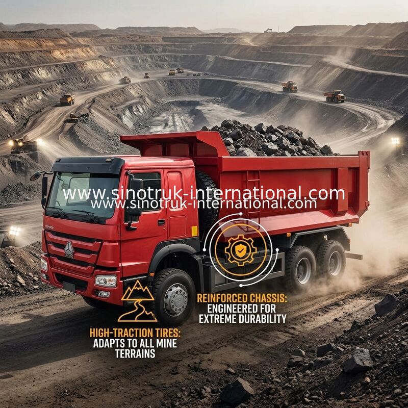 Sinotruk Howo Tipper Dump Truck 380Hp 6 × 4  20CBM U Type Box 10 Wheels