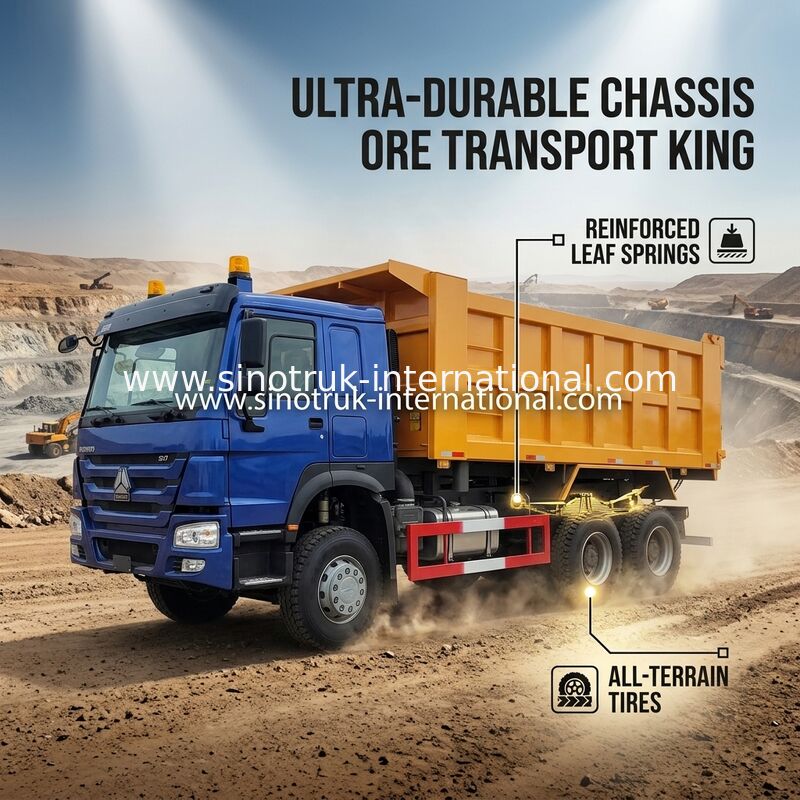 High Horsepower 400HP HOWO Tipper Dump Truck LHD 6×4 10 Wheels