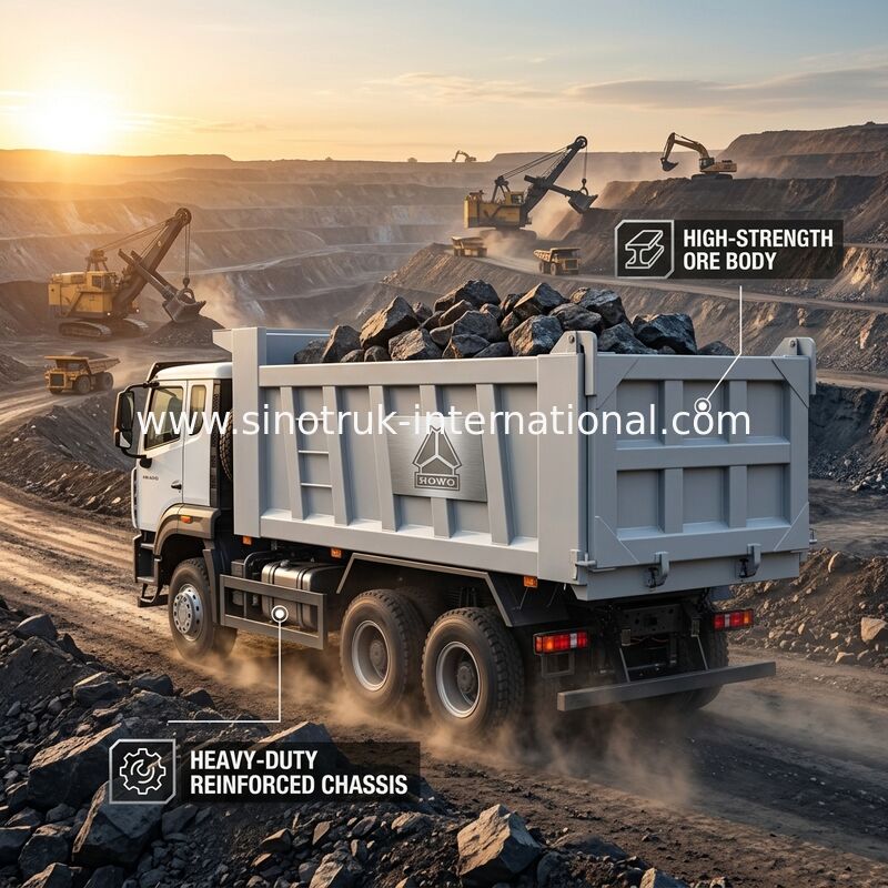 High Horsepower 400HP HOWO White Tipper Dump Truck LHD 6×4 10 Wheels