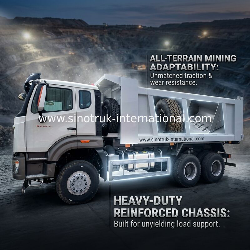 Sinotruk Howo Tipper Dump Truck New NX 10Wheels 400Hp 6 × 4 Mining