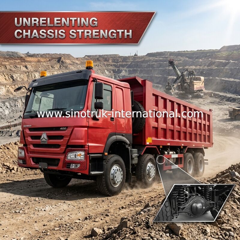 SINOTRUK RED HOWO 400HP 8×4 TIPPER DUMP TRUCK LHD