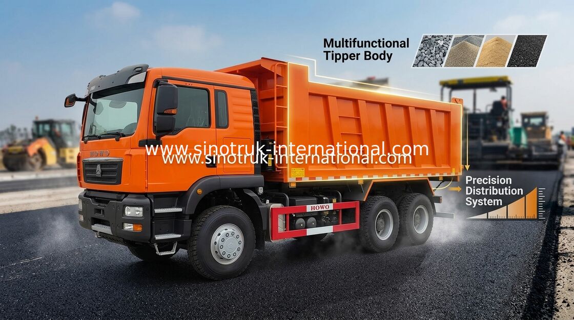 HOWO RHD Large Capacity Tipper Dump Truck For Construction 30 - 40 Tons