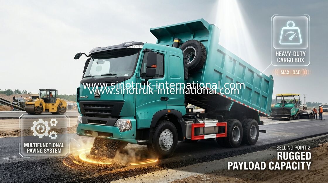SINOTRUK HOWO A7 Construction Tipper Dump Truck 6 X 4 290HP In Blue Color