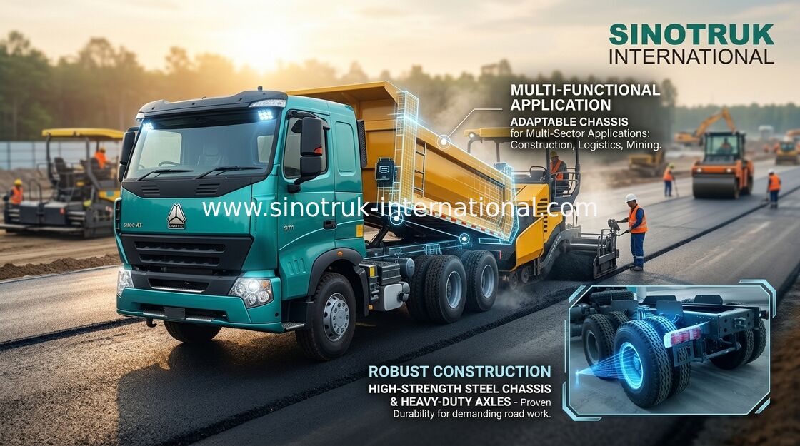 Low Profile Tipper Dump Truck Heavy Duty 6x4 Sinotruk Howo 290HP Widely Use
