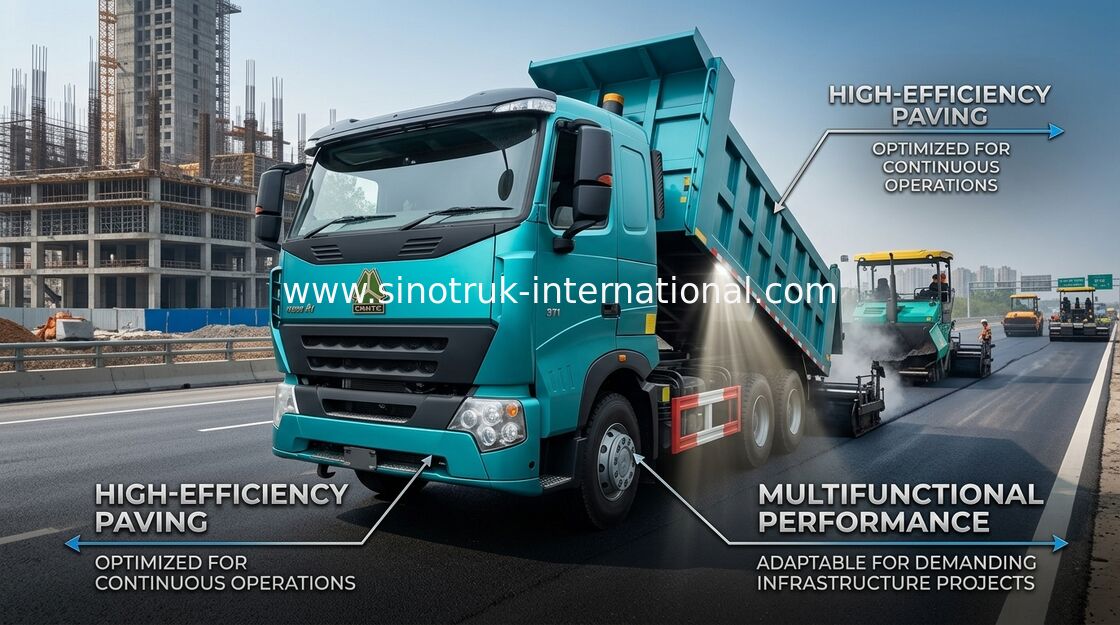 SINOTRUK HOWO A7 Tipper Dump Truck For Construction 30 - 40 Tons RHD 10 Wheels
