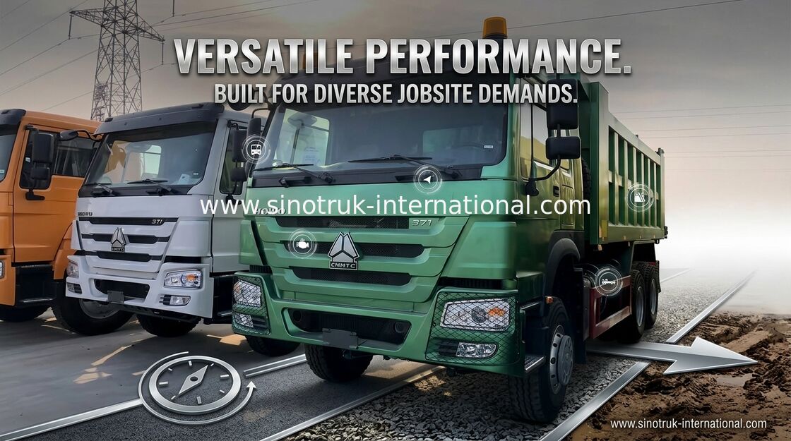 Tipper Truck 6x4 SINOTRUK 10 Wheels HOWO ZZ3257N3647A 30 Tons 16 - 18 CBM