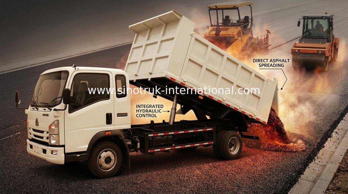 4×2 Rhd 8 Tons Dumper Tipper Truck 116hp For Mining Using