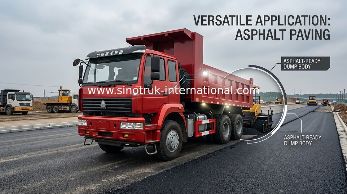 SINOTRUK Golden Prince Tipper Truck 290 HP 10 - 25CBM  ZZ3251M3241W Heavy Dump Truck