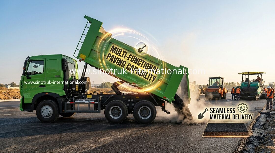 Electronic Key Tipper Dump Truck SINOTRUK HOWO Euro 2 Standard WD615.47 371 HP Engine