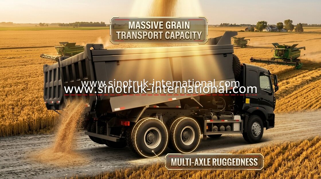 Sinotruk Howo Dump Truck 20CBM 371HP 6X4 LHD 30 - 40 Tons Heavy Dump Truck