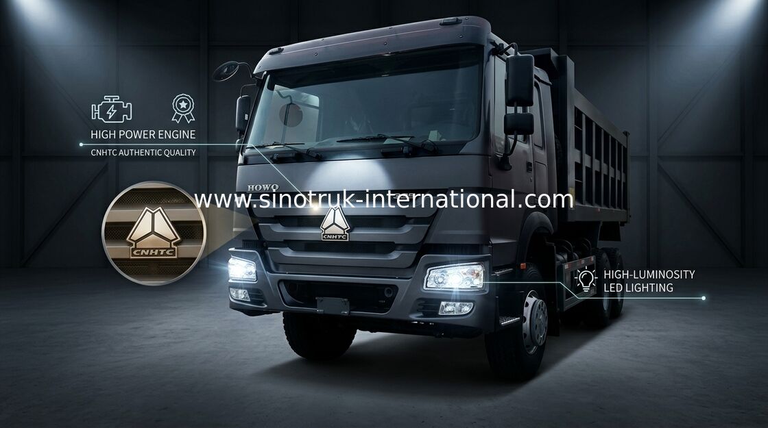 Automatic Sinotruk Howo Dump Truck , Commercial 10 Wheeler Dump Truck