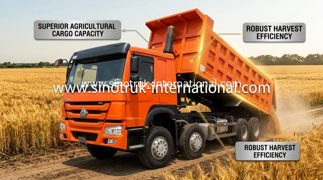 Tipper Truck SINOTRUK HOWO 371HP 12 Wheels LHD 31 Tons 20-30CBM ZZ3317N3567W
